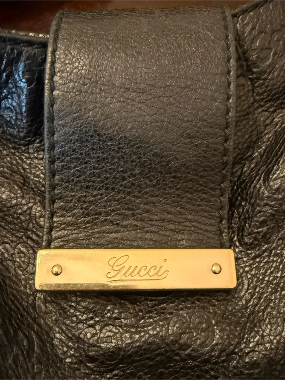 Vintage Gucci Guccissima black bag